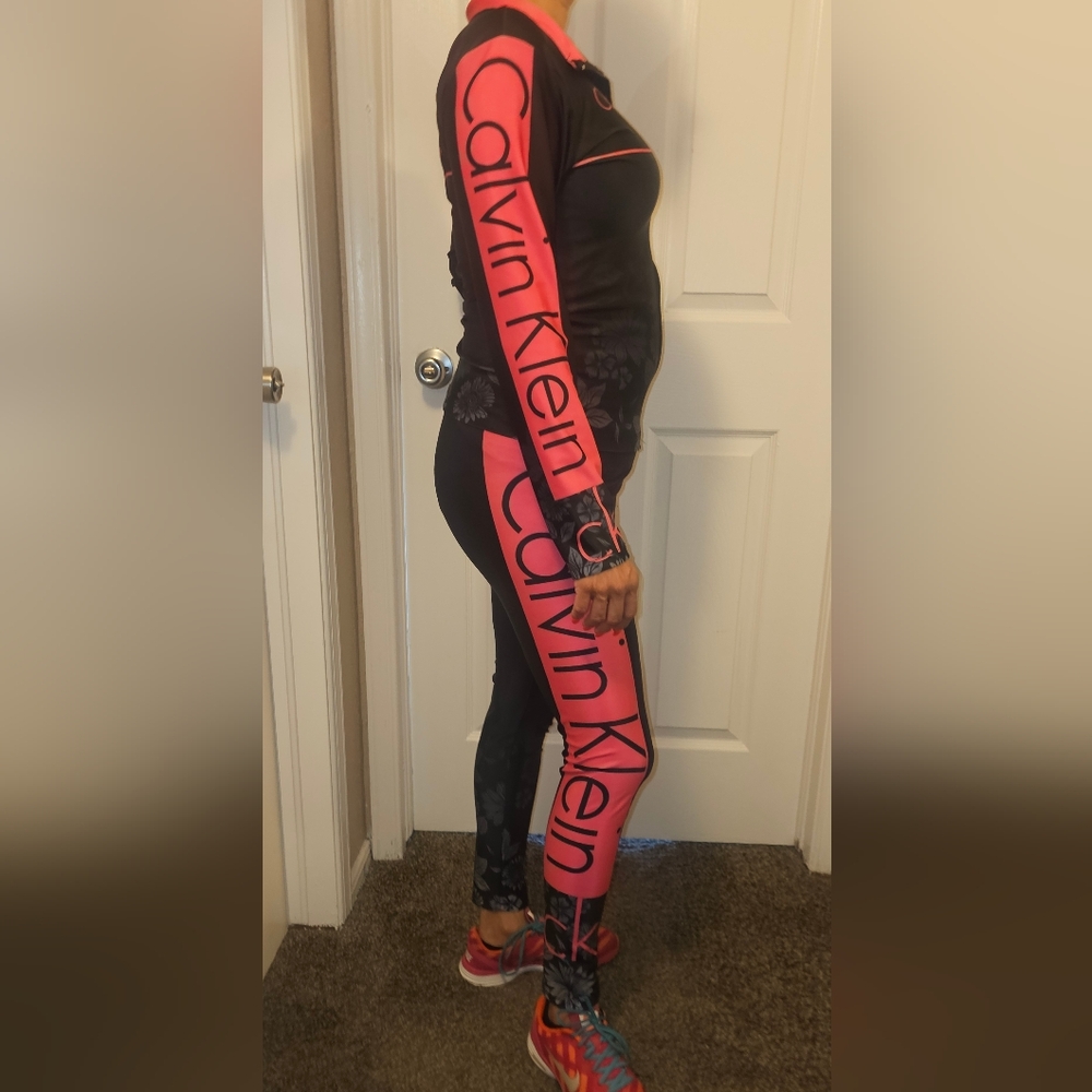 Calvin Klein Performance 2 Pc Set Zip Hoodie & Pa… - image 2